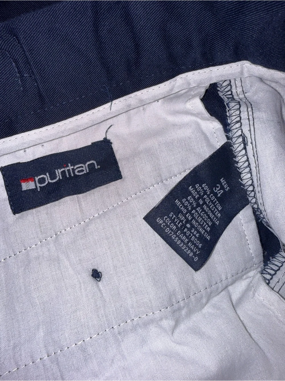 1875-Puritan Navy Flat-Front Men's Shorts